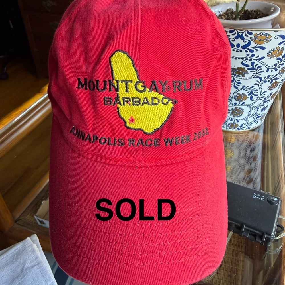 Embroidered Mount Gay Rum Cap from 2002 Annapolis Race Week Regatta Sailing Race
